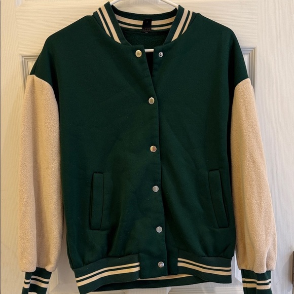 SHEIN Jackets & Blazers - SHEIN Green Knit Cardigan